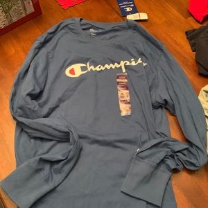 Mens Champion Long Sleeve Tee, XL